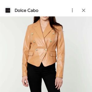 Dolce Cabo Camel Blazer with Gold Buttons size XL NWT